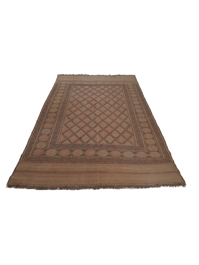 Pacific Uzbak 14154 Brown Brown Transitional Hand Knotted Rug