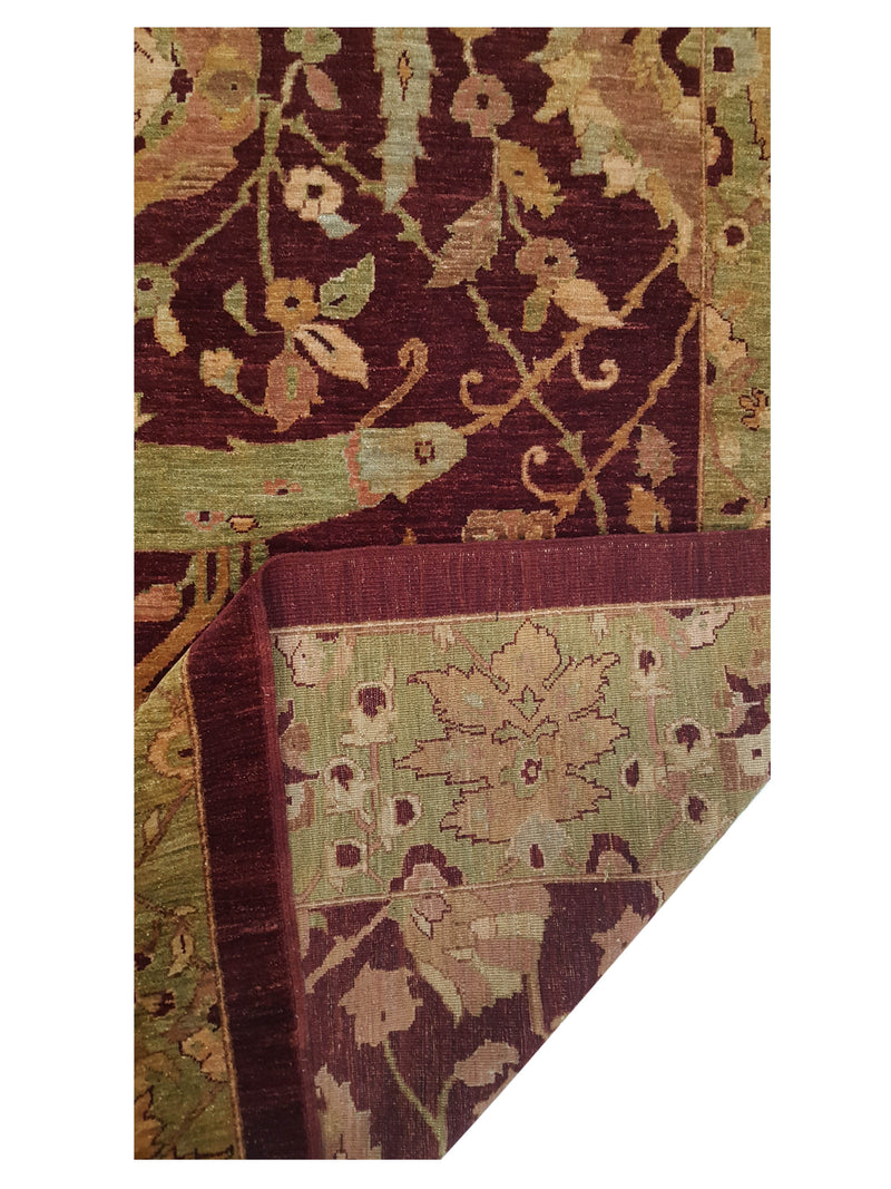 Pacific Ziegler 14389 Red Olive Traditional Hand Knotted Rug