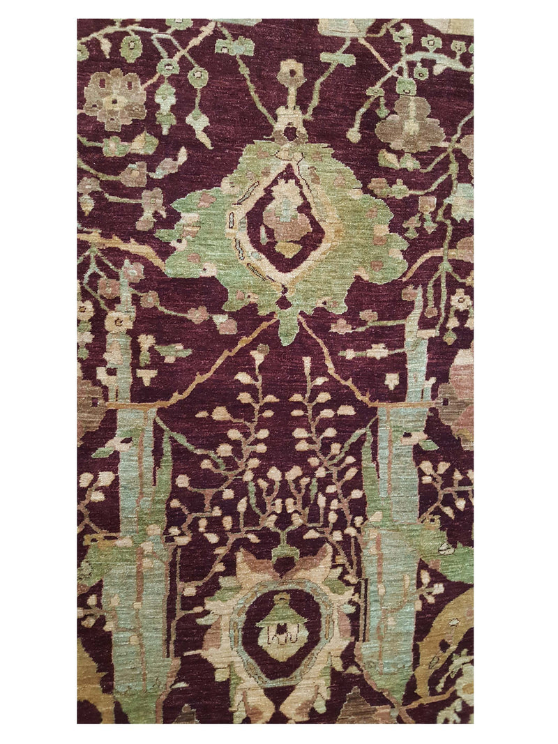 Pacific Ziegler 14389 Red Olive Traditional Hand Knotted Rug