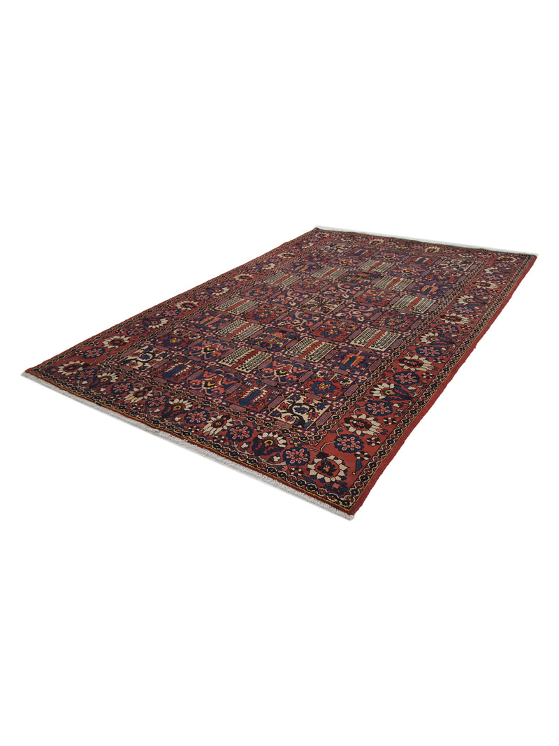 Pacific Bakhtiyari 14495 Red Multi Traditional Hand Knotted Rug