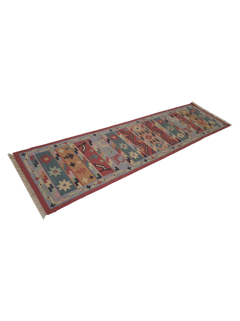 Aura Kilim 14499 Rust Multi Kilim Hand Woven Rug
