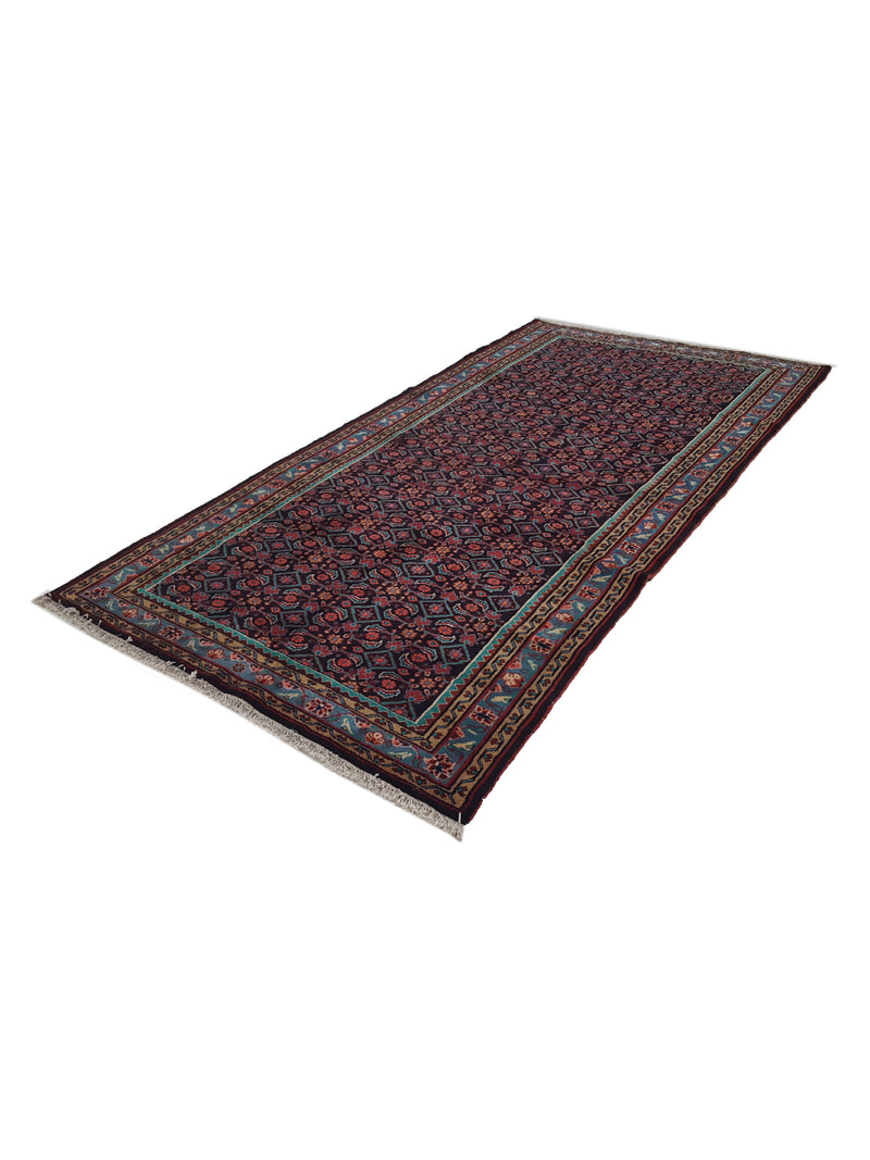 Pacific Mahal 14515 Navy Rose Traditional Hand Knotted Rug