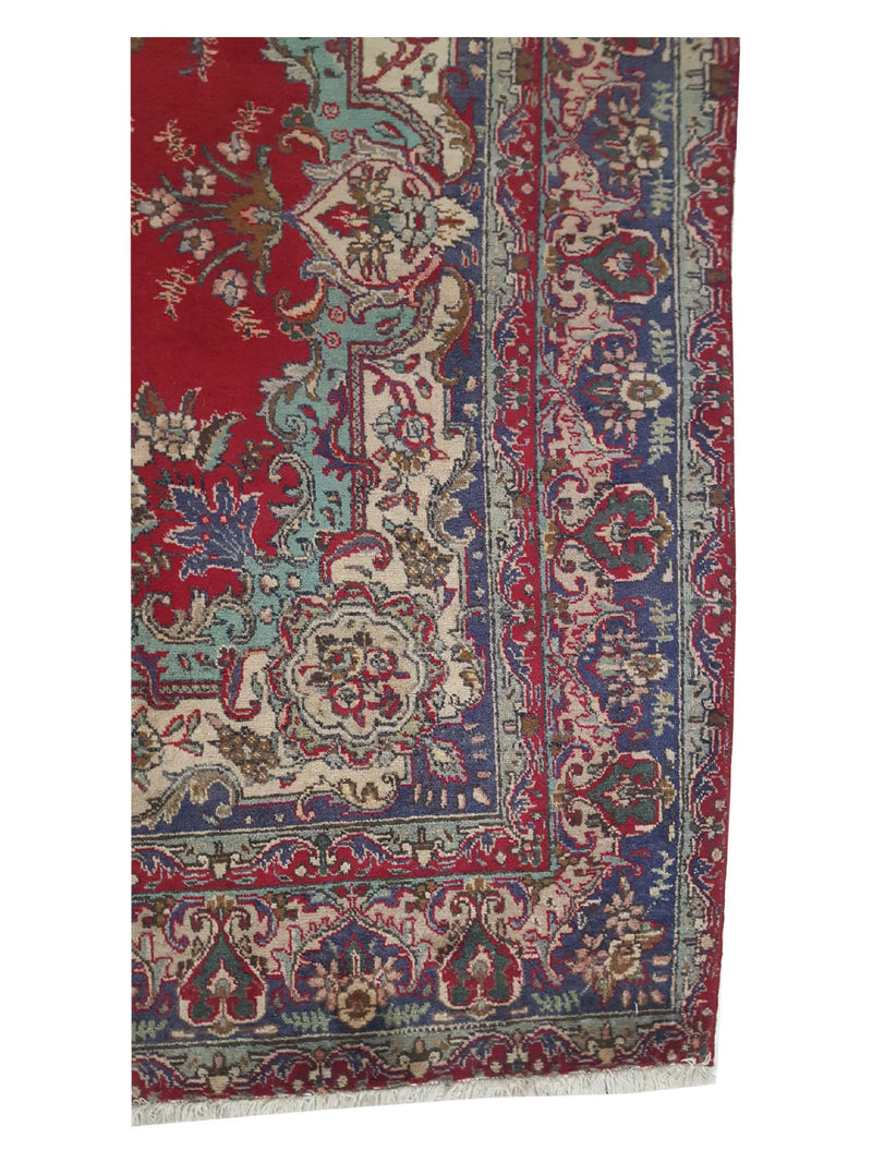 Pacific Tabriz 14557 Red Navy Traditional Hand Knotted Rug