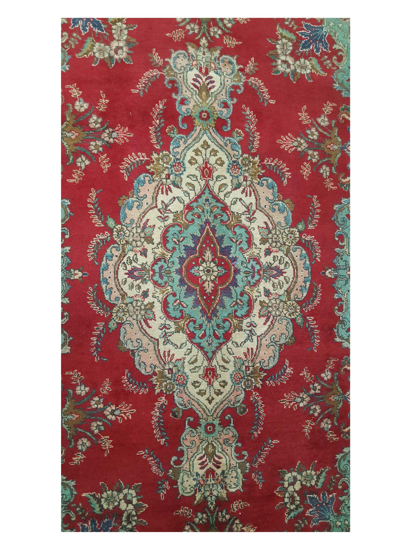 Pacific Tabriz 14557 Red Navy Traditional Hand Knotted Rug
