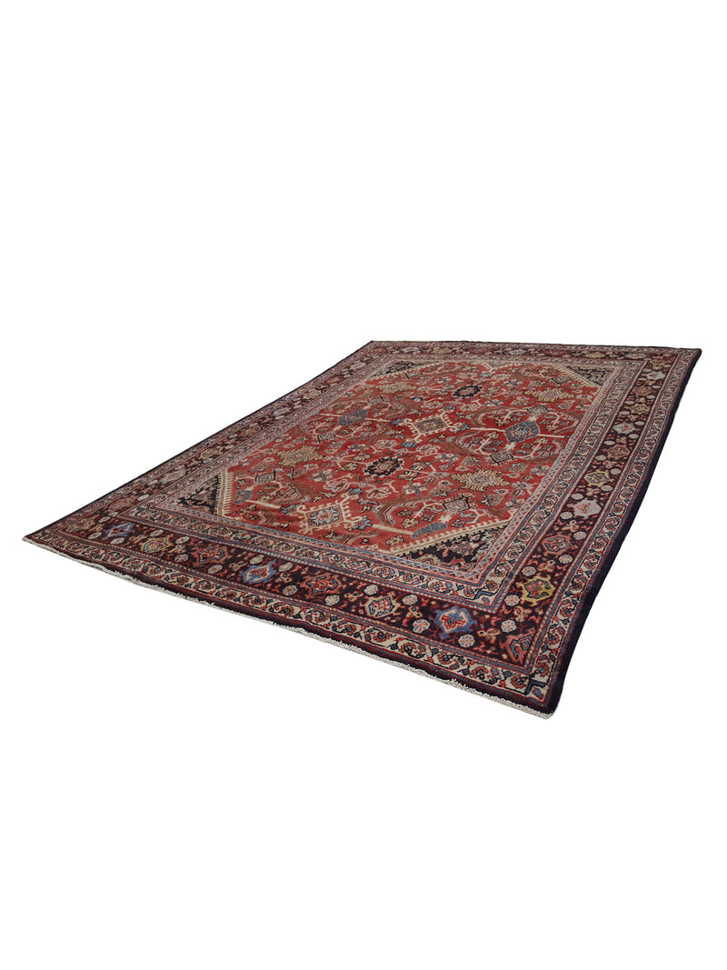 Pacific Mahal 14563 Black Red Traditional Hand Knotted Rug