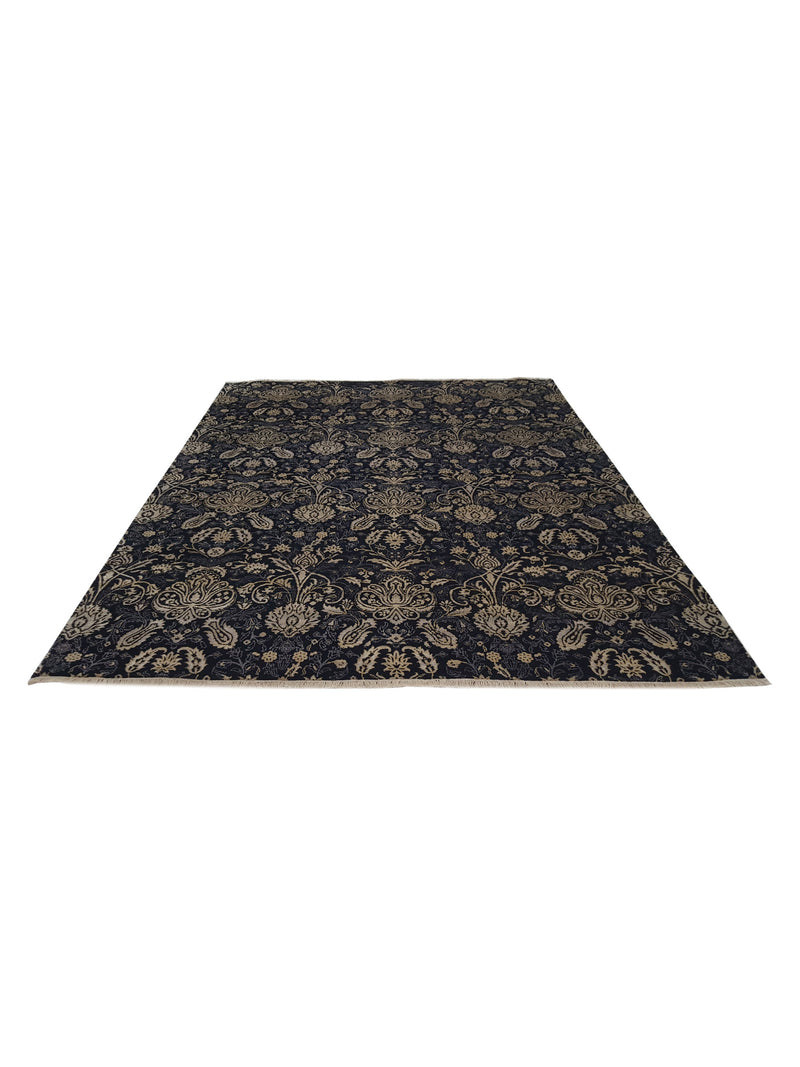 Pacific Venus 14589 Black Black Transitional Hand Knotted Rug