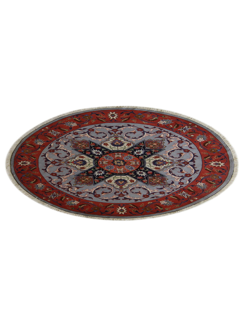 Pacific Tabriz 14608 Lt.Grey Rust Traditional Hand Knotted Rug