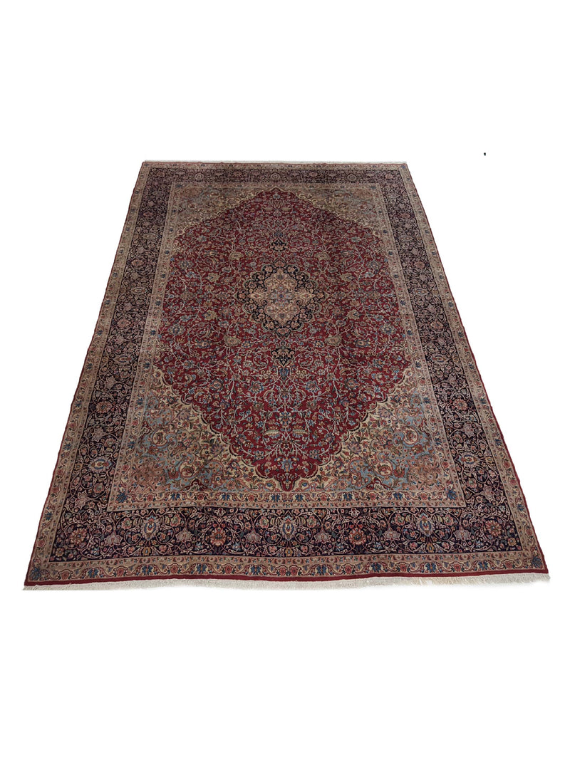 Pacific Kerman 14611 Burgundy Rust Traditional Hand Knotted Rug
