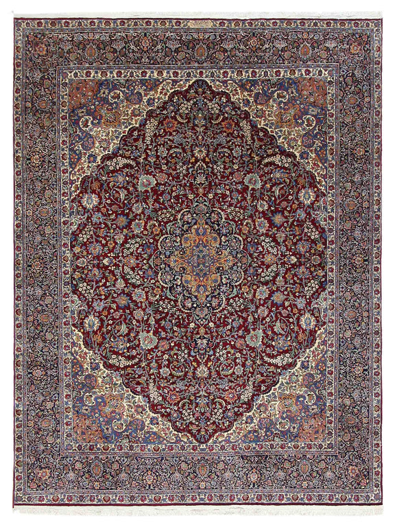 Fasa Antique Kerman  Burgundy Indigo Traditional