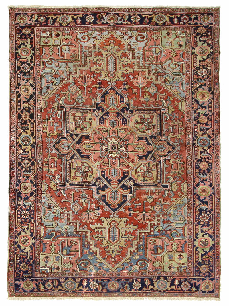 Fasa Antique Heriz Rust Indigo Traditional