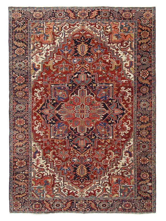 Fasa Antique Heriz  Rust Multi Traditional