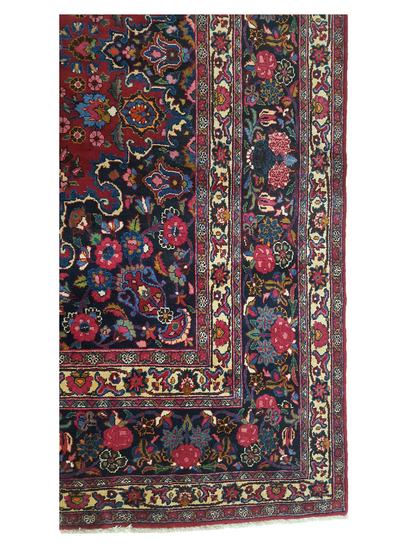 Pacific Mashad 14719 Red Navy Traditional Semi Antique Rug