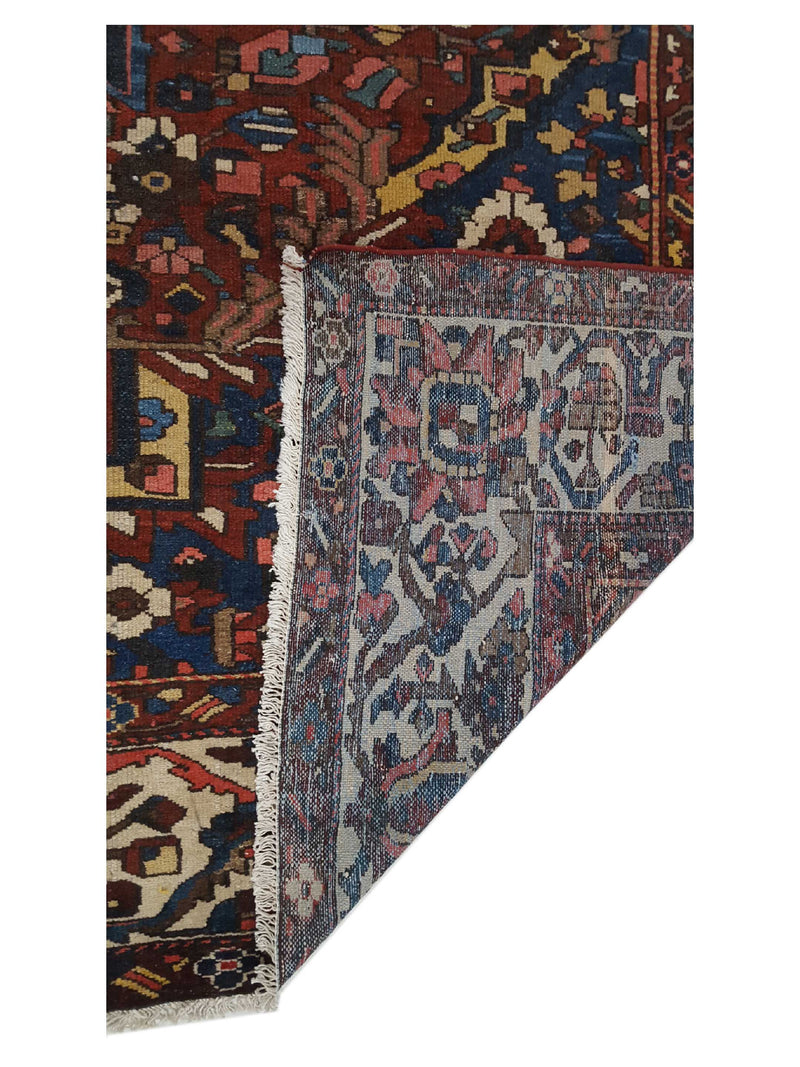 Pacific Bakhtiyari 14720 Burgundy Ivory Traditional Hand Knotted Rug