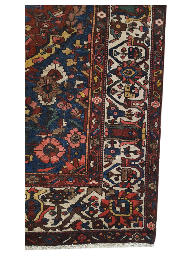 Pacific Bakhtiyari 14720 Burgundy Ivory Traditional Hand Knotted Rug