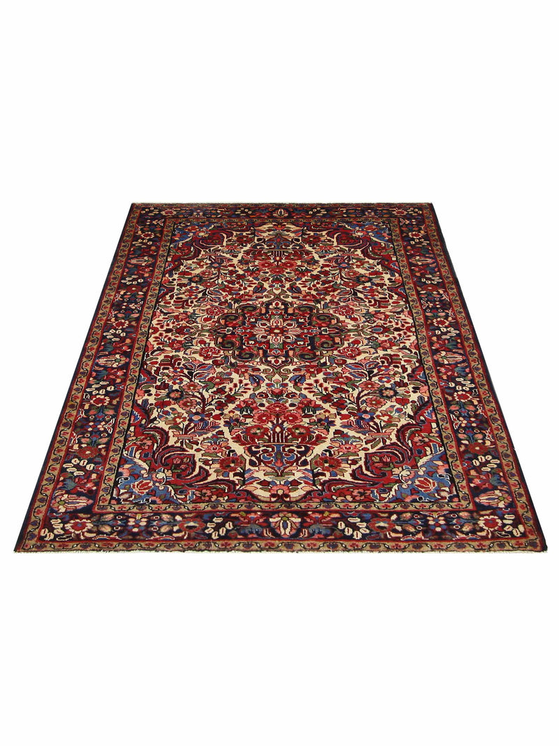 Pacific Hamadan 14775 Navy Red Traditional Hand Knotted Rug