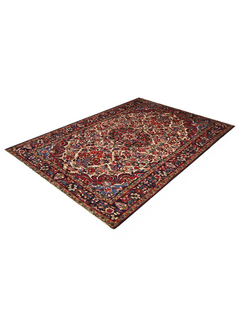 Pacific Hamadan 14775 Navy Red Traditional Hand Knotted Rug