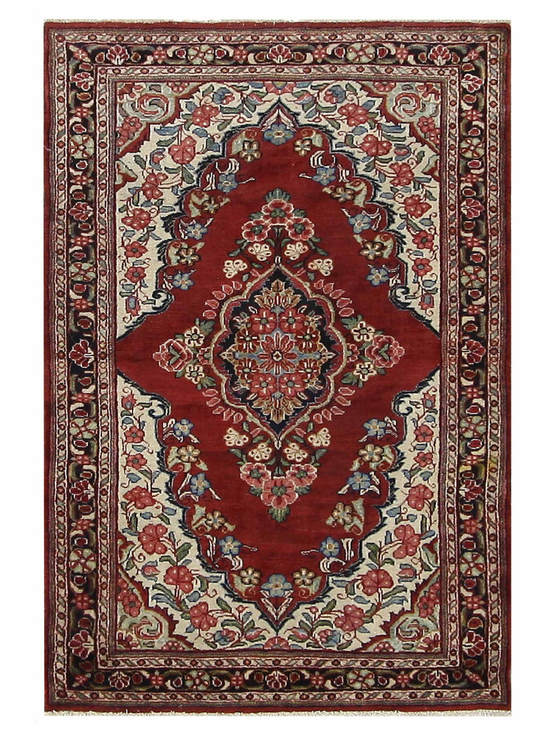 Pacific Sarouk Mahal Red Navy Traditional