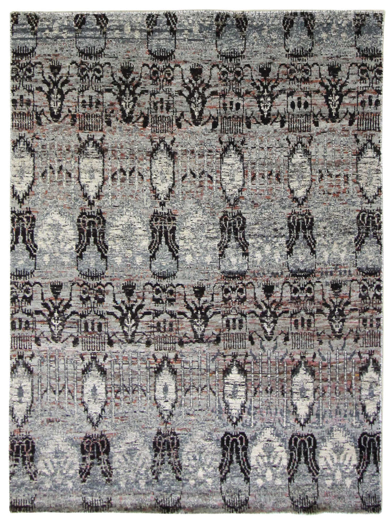 Pacific Sari Silk Silver Grey Transitional