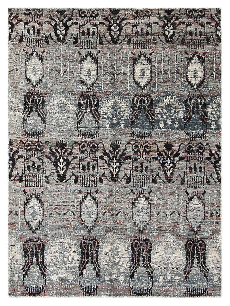 Pacific Sari Silk Silver Grey Transitional