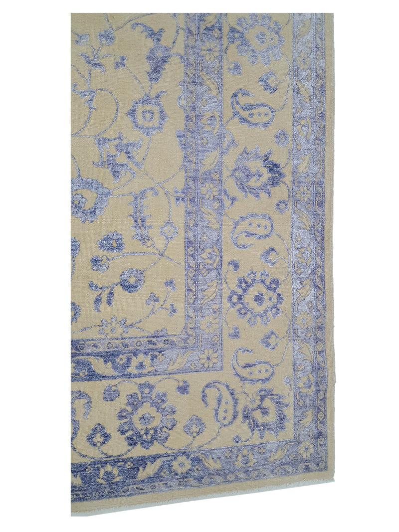 Pacific Venus 16207 White Purple Transitional Hand Knotted Rug