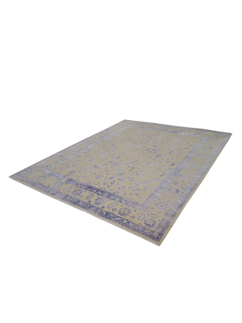 Pacific Venus 16207 White Purple Transitional Hand Knotted Rug