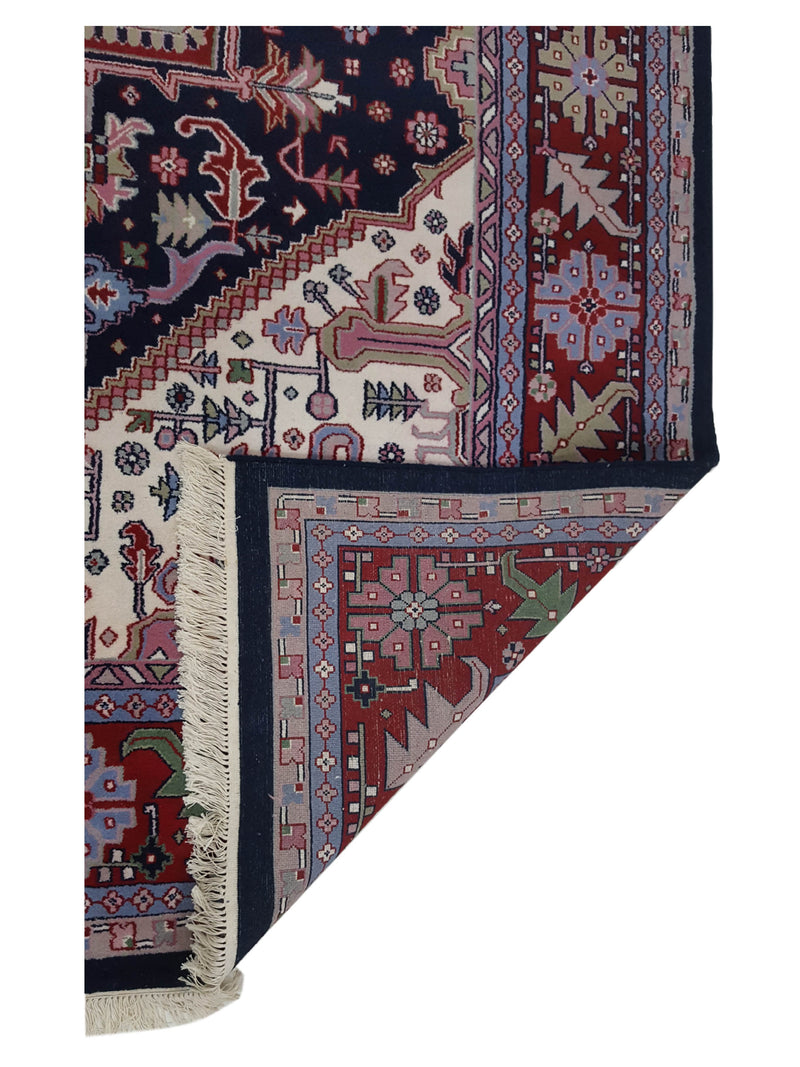 Pacific Heriz-In 16227 Blue Red Traditional Hand Knotted Rug