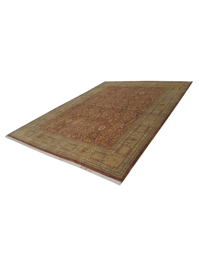 Pacific Maharaja 16229 Rust Beige Traditional Hand Knotted Rug
