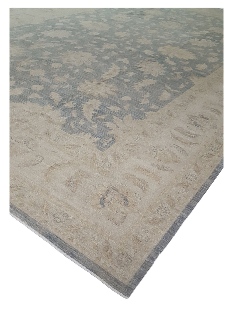 Pacific Ziegler 16628 Grey Beige Transitional Hand Knotted Rug