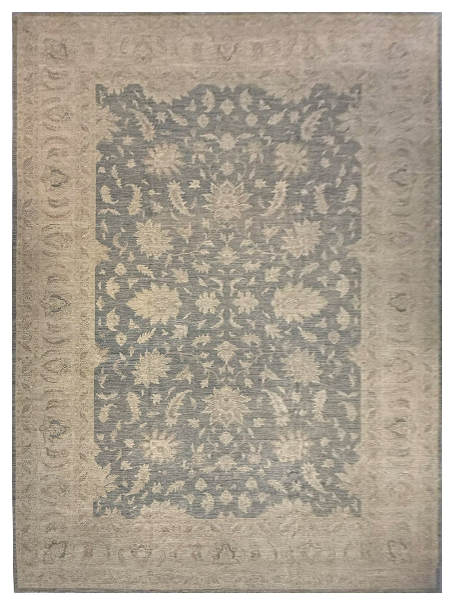 Pacific Ziegler 16628 Grey Beige Transitional Hand Knotted Rug