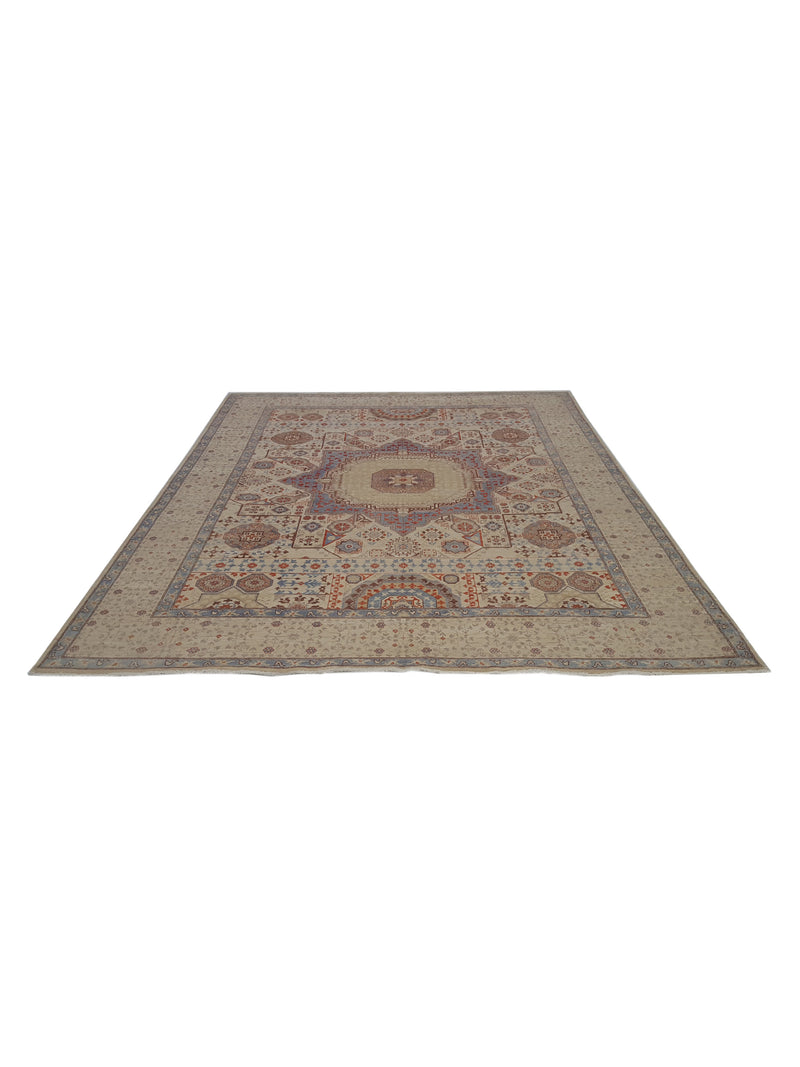 Pacific Tabriz-Pk 16633 Ivory Blue Traditional Hand Knotted Rug