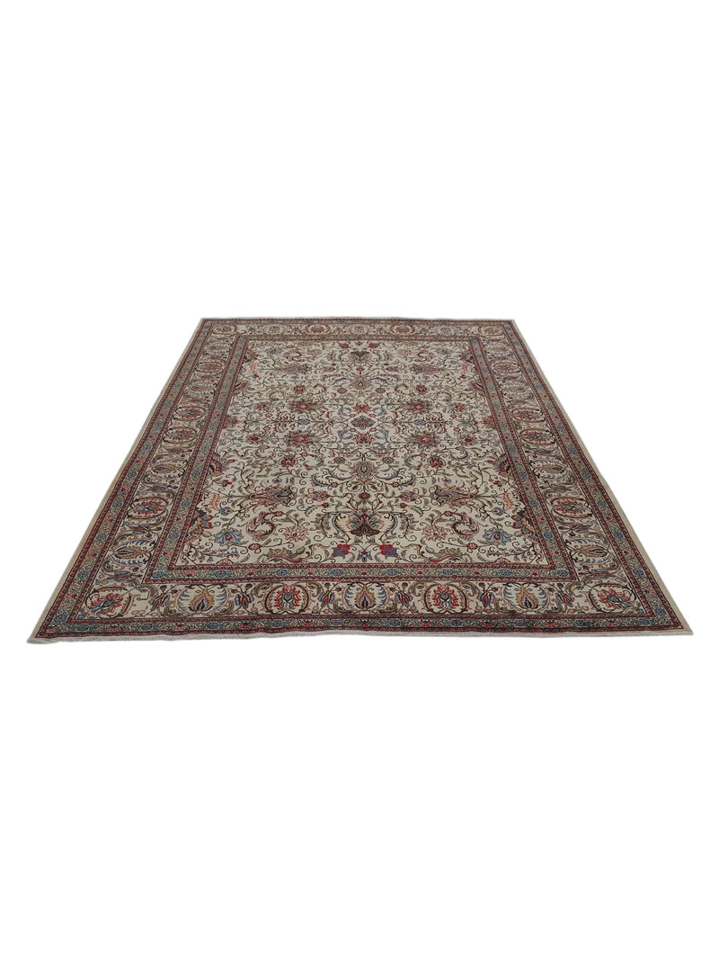 Pacific Tabriz 16824 Beige Beige Traditional Hand Knotted Rug