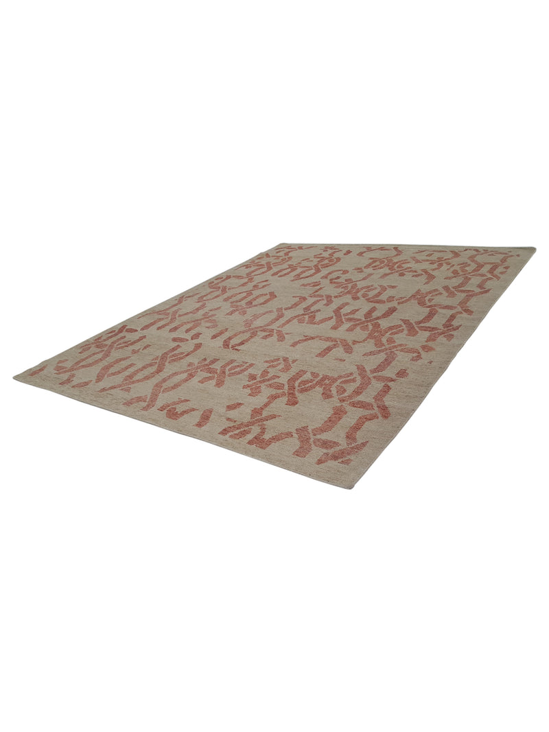 Pacific Water Colors 16899 Beige Red Modern Hand Knotted Rug