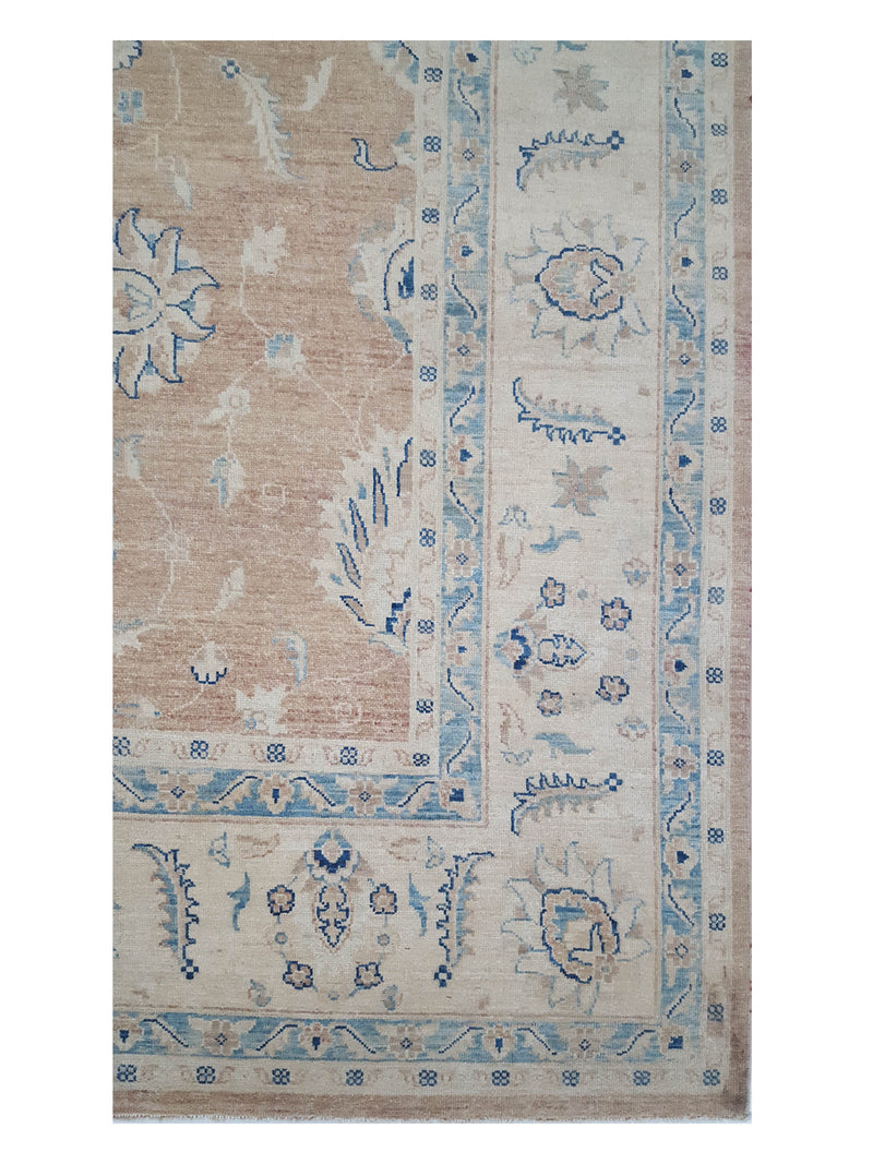 Pacific Farahan 17016 Khaki Beige Traditional Hand Knotted Rug