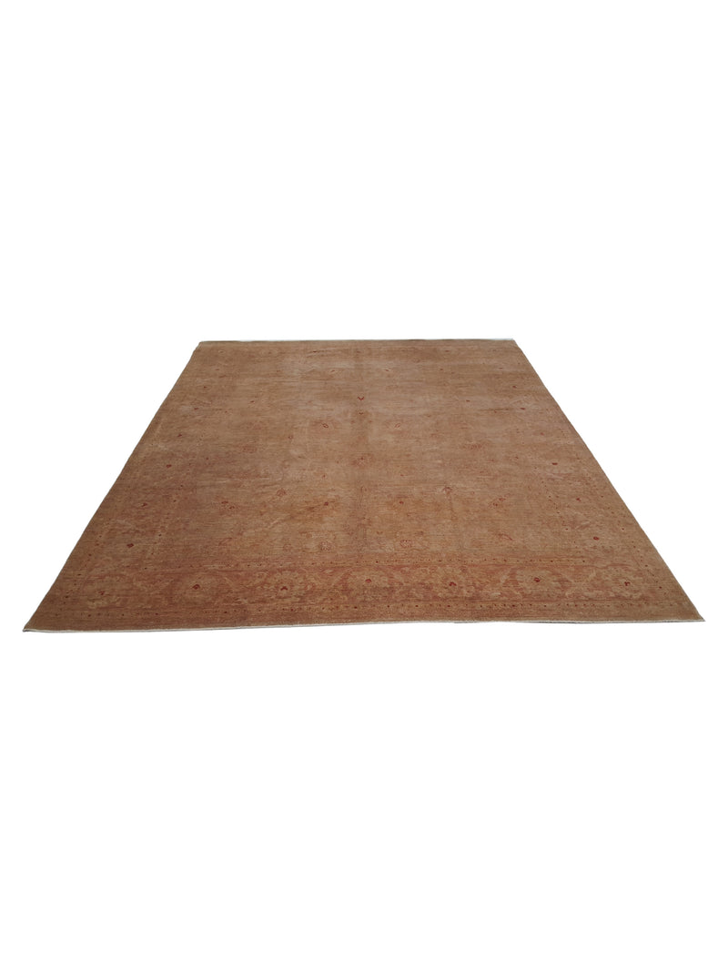 Pacific Farahan Overdyed 17054 Lt.Brown Brown Transitional Hand Knotted Rug