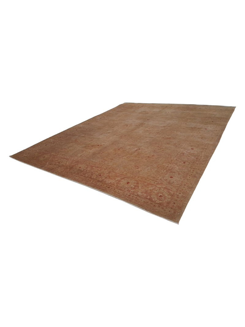 Pacific Farahan Overdyed 17054 Lt.Brown Brown Transitional Hand Knotted Rug