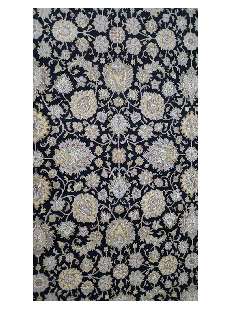 Pacific Kashan-Pk 17059 Black Beige Traditional Hand Knotted Rug