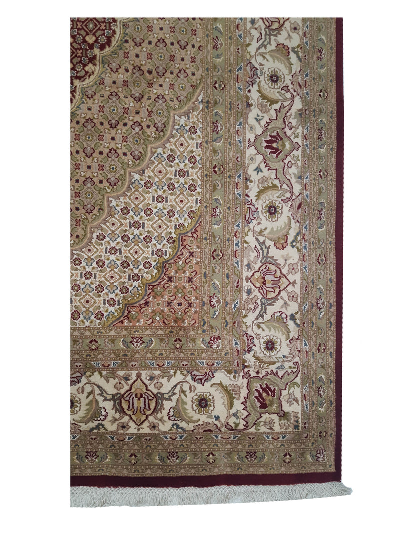 Pacific Tabriz-Pk 17060 Red Ivory Traditional Hand Knotted Rug