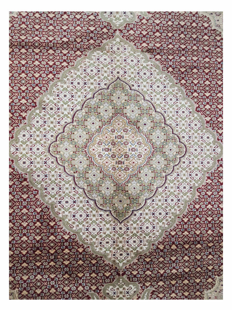 Pacific Tabriz-Pk 17060 Red Ivory Traditional Hand Knotted Rug