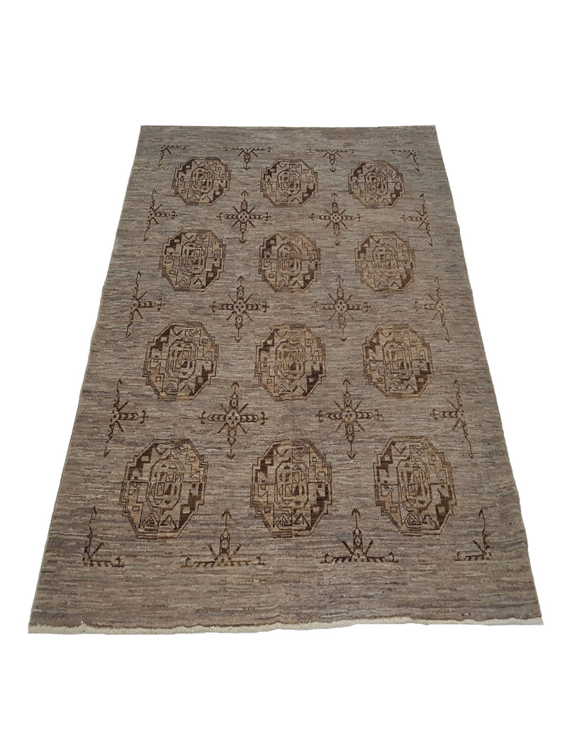 Pacific Tekke 17068 Grey Grey Transitional Hand Knotted Rug