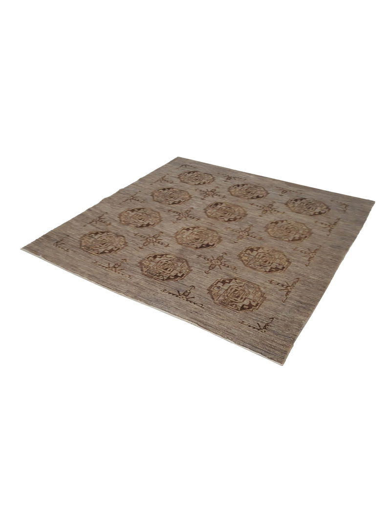 Pacific Tekke 17068 Grey Grey Transitional Hand Knotted Rug