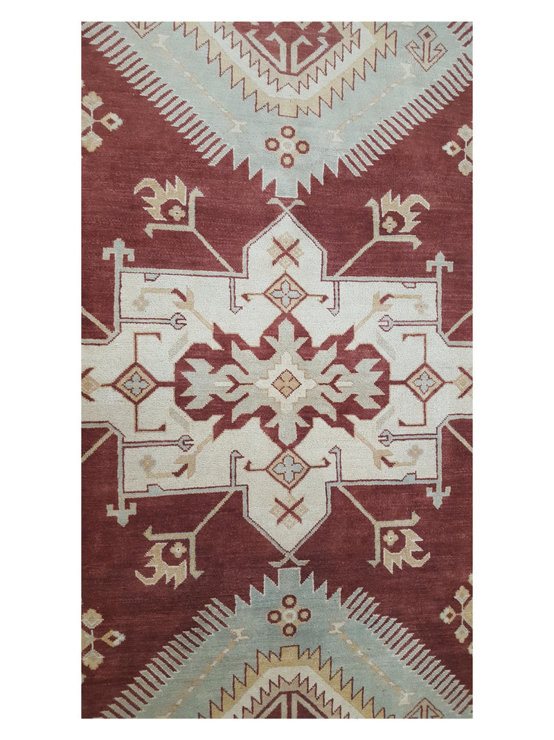 Pacific Kazak 17078 Brown Ivory Traditional Hand Knotted Rug