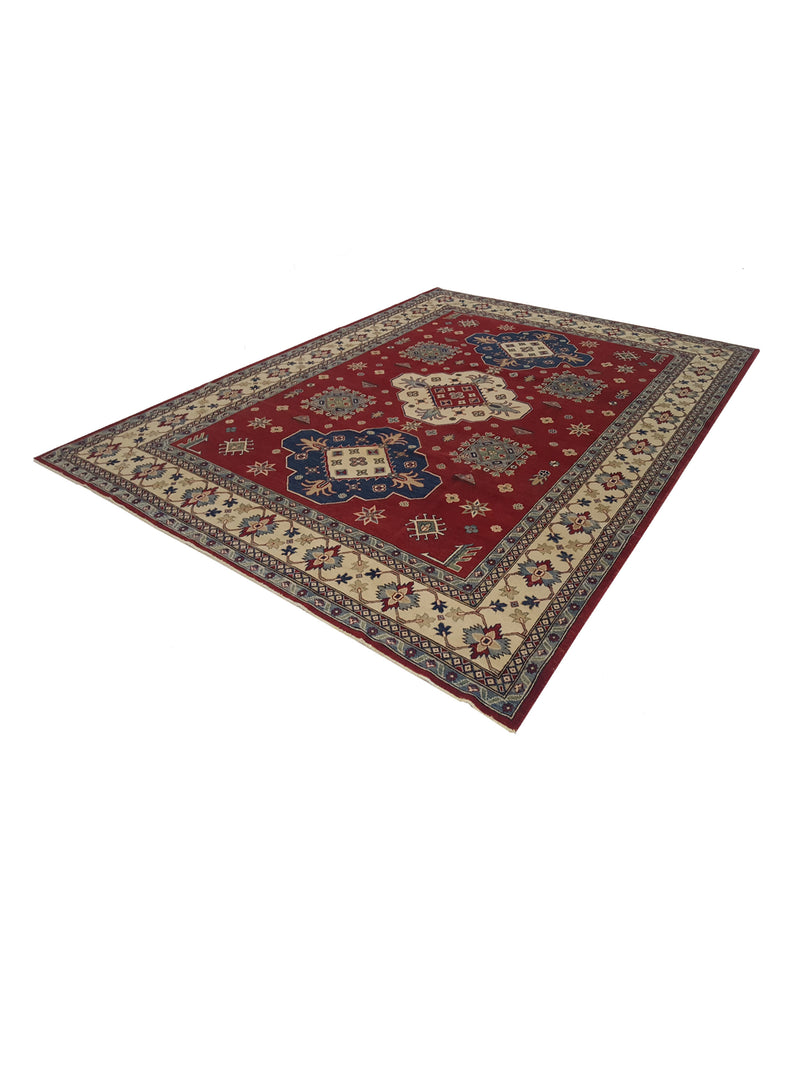 Pacific Kazak 17080 Red Ivory Traditional Hand Knotted Rug