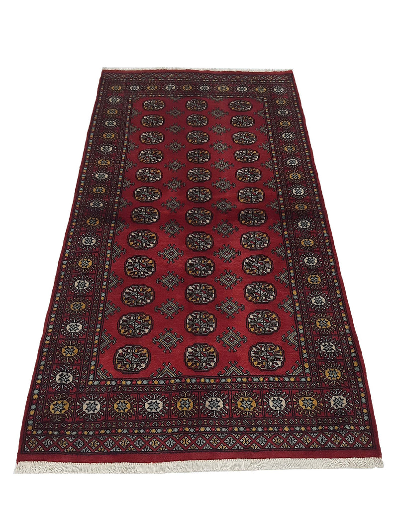 Pacific Bokhara 17109 Orange Red Traditional Hand Knotted Rug