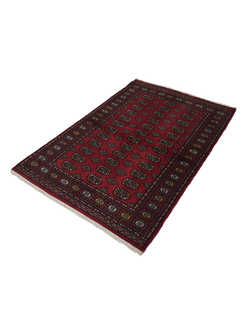 Pacific Bokhara 17109 Orange Red Traditional Hand Knotted Rug