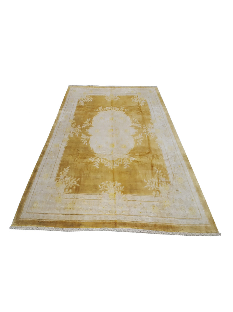 Pacific Peking 17112 Yellow Ivory Transitional Hand Knotted Rug
