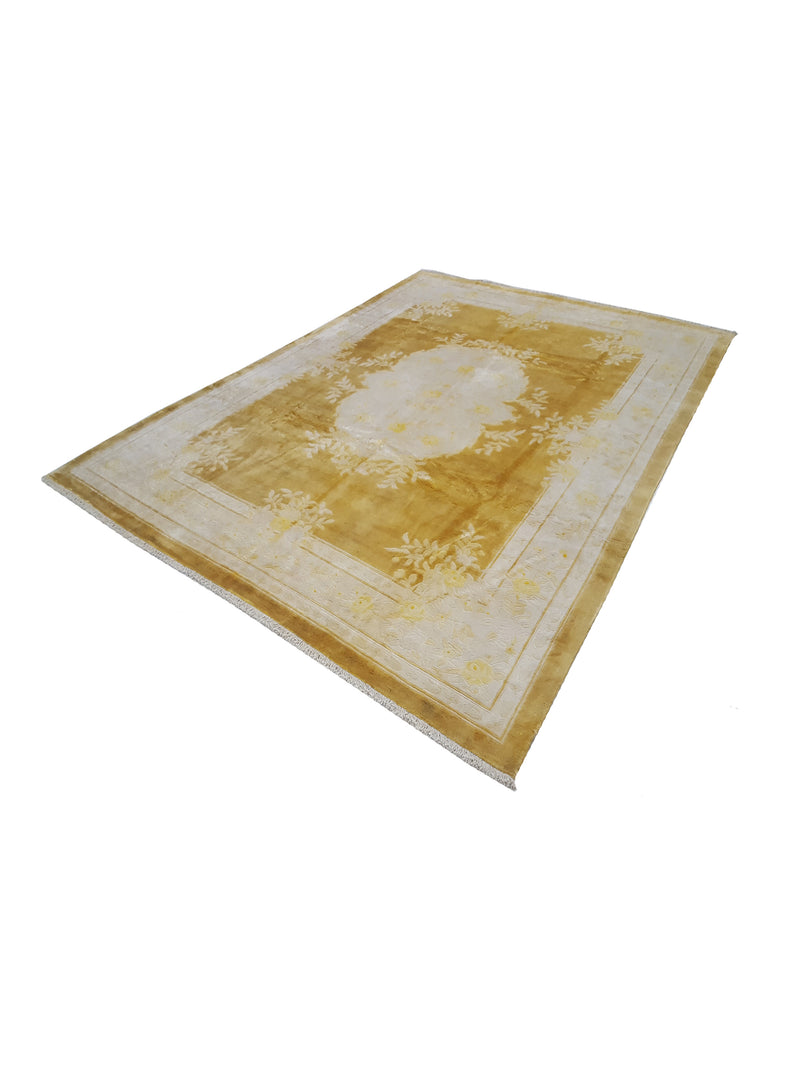 Pacific Peking 17112 Yellow Ivory Transitional Hand Knotted Rug