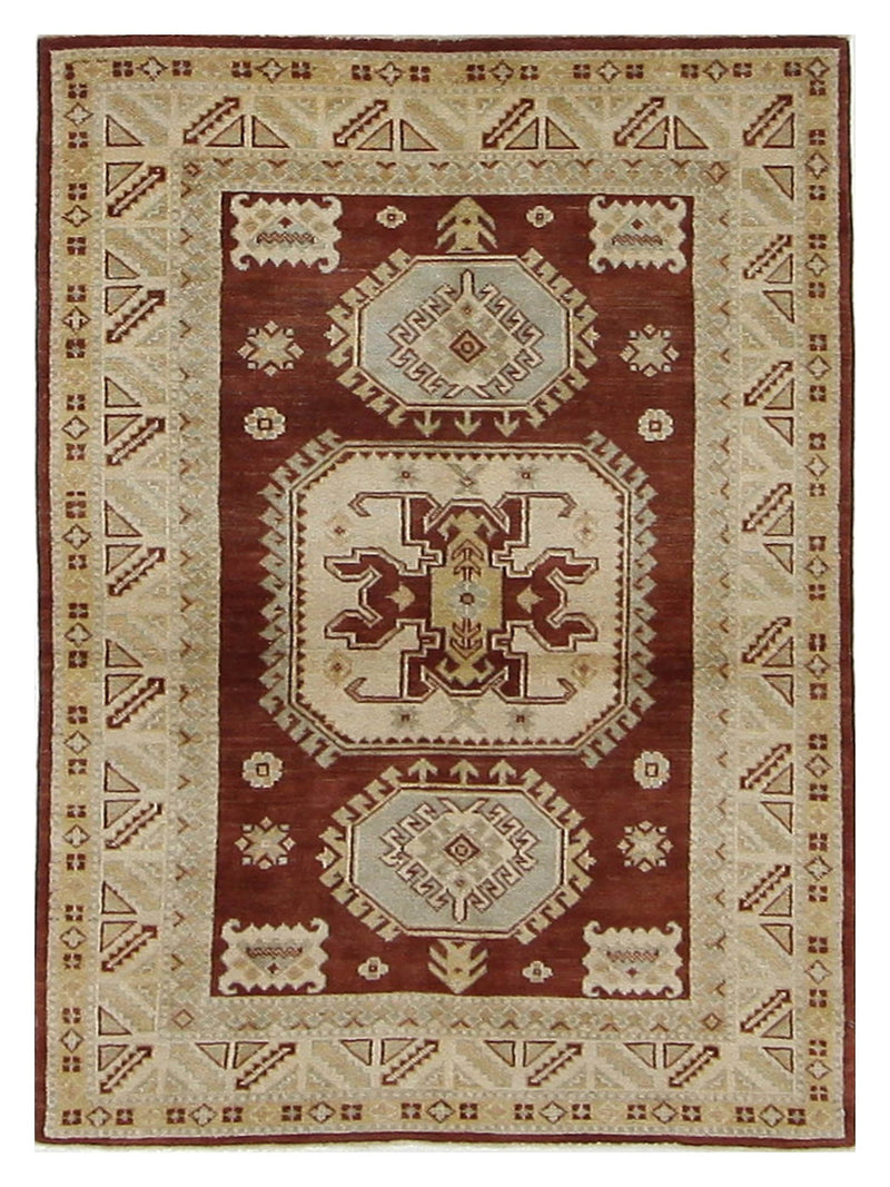 Pacific Kazak Burgundy Beige Traditional