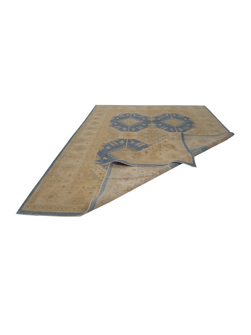 Pacific Kazak 17144 Lt.Blue Ivory Traditional Hand Knotted Rug