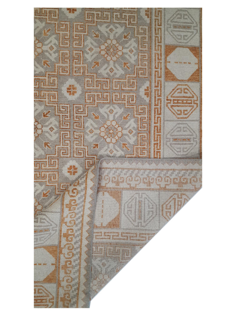 Pacific Khotan 17170 Grey Brick Transitional Hand Knotted Rug
