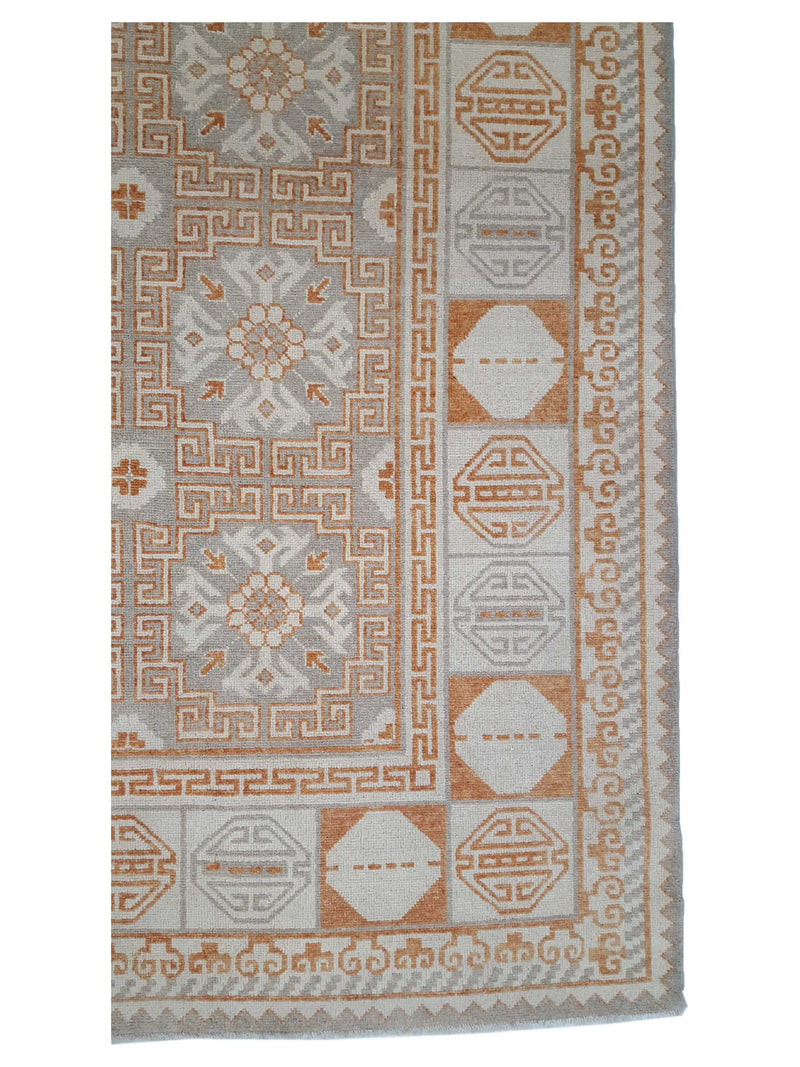 Pacific Khotan 17170 Grey Brick Transitional Hand Knotted Rug